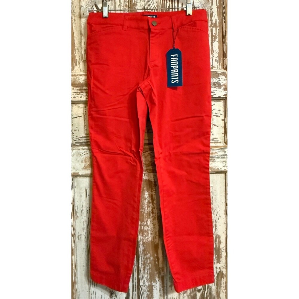 Women's Fanpants Cotton Blend Twill Chino Pants - Red - Size 4 $89